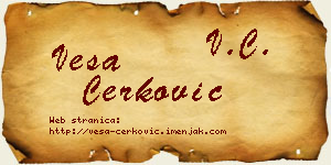 Vesa Čerković vizit kartica